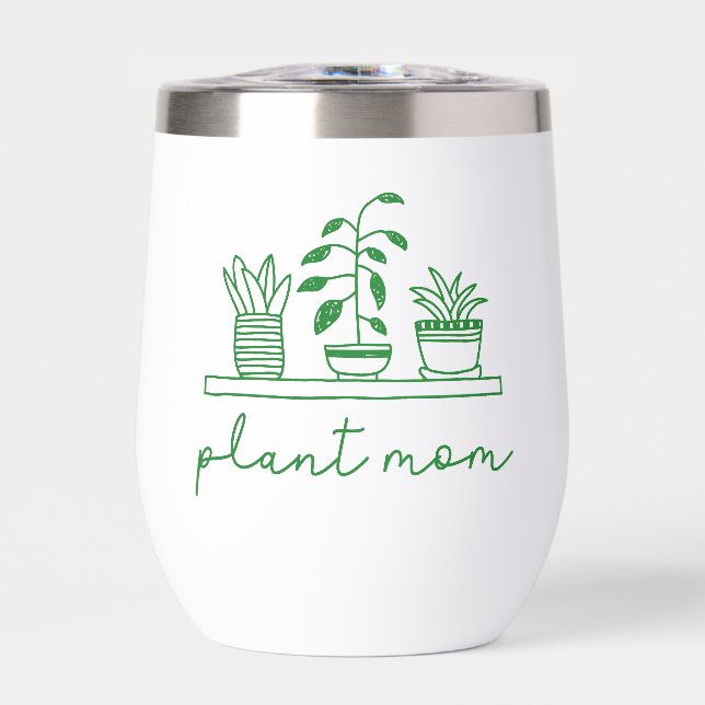 Personalisierte Minimalistische Pflanze Mama Niedl (Vorderseite)