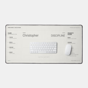 Personalisierte Minimalistische Produktivitäts-Sch Schreibtischunterlage