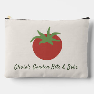 Personalisierte minimalistische rote Tomatengarten Zubehörtasche