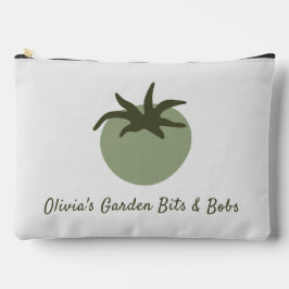 Personalisierte minimalistische Salatgrüne Tomaten Zubehörtasche