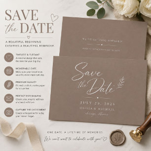 Personalisierte Minimalistische 'Save the Date'-Ka Save The Date