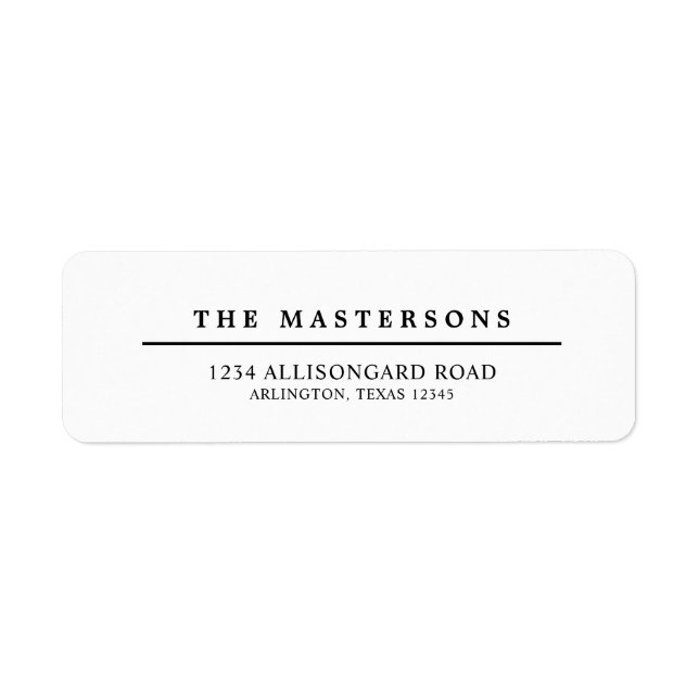 Personalisierte Minimalistische Schwarz/Weiß-Rückk (Vorne)