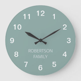 Personalisierte Minimalistische türkisfarbene Uhr