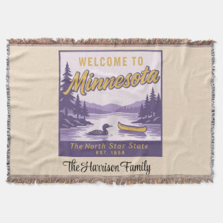 Personalisierte Minnesota-Wurfdecke Decke