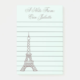 Personalisierte Minz-Eiffelturm-Post-it-Notes-Gesc Post-it Klebezettel