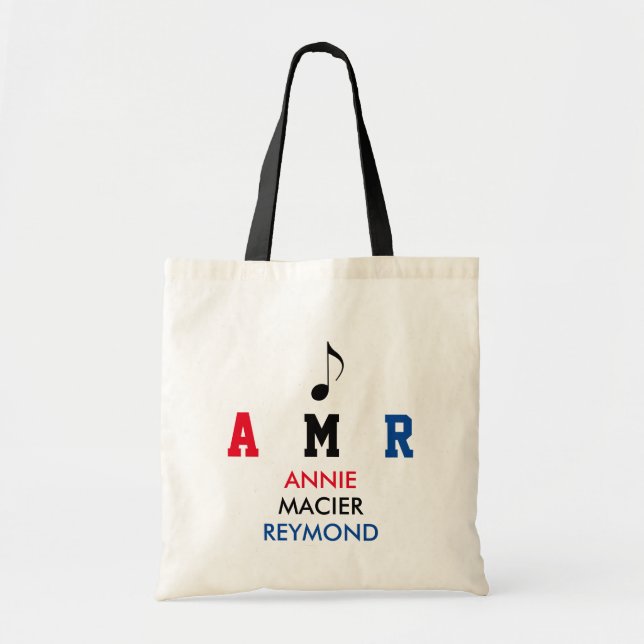 personalisierte / mit Monogramm / benutzerdefinier Tragetasche (Vorne)