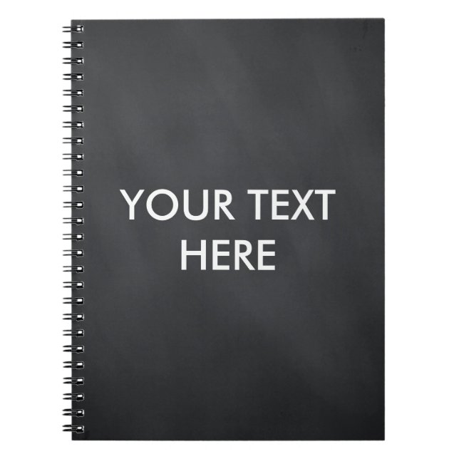 Personalisierte Mit Monogramm Black Chalkboard Notizblock (Vorderseite)