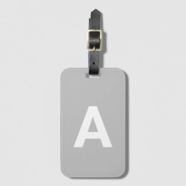 Personalisierte Mit Monogramm Einfache Moderne Gra Gepäckanhänger