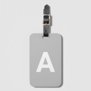 Personalisierte Mit Monogramm Einfache Moderne Gra Gepäckanhänger