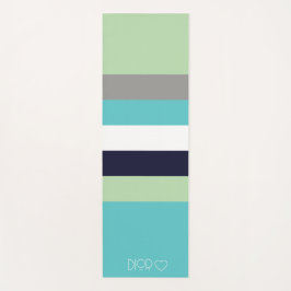 Personalisierte Mit Monogramm Farbstreifen Yogamatte