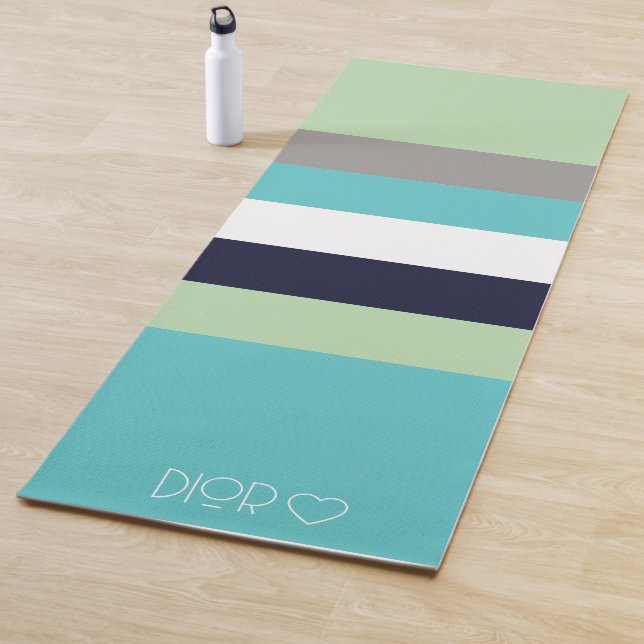 Personalisierte Mit Monogramm Farbstreifen Yogamatte (Beispiel)
