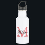 Personalisierte mit Monogramm Hochzeitsflaschen Trinkflasche<br><div class="desc">Personalisierte mit Monogramm Hochzeitsflaschen. Vintager Name Anfangsbuchstabe mit stylischer Schrift Kalligrafie Typografie für den Namen. Klassisches mit Monogramm Design für rustikales Country-Chic-Brautparty oder elegantes Hochzeitsfeier-Empfang-Party. Personalisierbar mit Namen, Anführungszeichen oder Titel. Machen Sie Ihre eigene für Braut und Braut-Entourage; Junior-Brautmädchen, Trauzeugin, Ehrenmatron, Brautmutter, Bräutigam, Blume-Girl, etc. Auch macht ein extravagantes Dankeschön...</div>