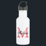 Personalisierte mit Monogramm Hochzeitsflaschen Trinkflasche<br><div class="desc">Personalisierte mit Monogramm Hochzeitsflaschen. Vintager Name Anfangsbuchstabe mit stylischer Schrift Kalligrafie Typografie für den Namen. Klassisches mit Monogramm Design für rustikales Country-Chic-Brautparty oder elegantes Hochzeitsfeier-Empfang-Party. Personalisierbar mit Namen, Anführungszeichen oder Titel. Machen Sie Ihre eigene für Braut und Braut-Entourage; Junior-Brautmädchen, Trauzeugin, Ehrenmatron, Brautmutter, Bräutigam, Blume-Girl, etc. Auch macht ein extravagantes Dankeschön...</div>