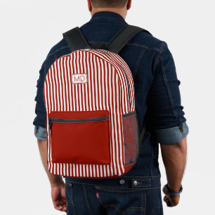 Personalisierte Mit Monogramm, moderne dunkle Stre Bedruckter Rucksack