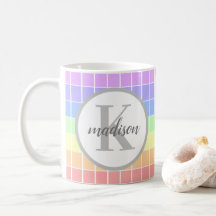 Personalisierte Mit Monogramm Niedliche Regenbogen