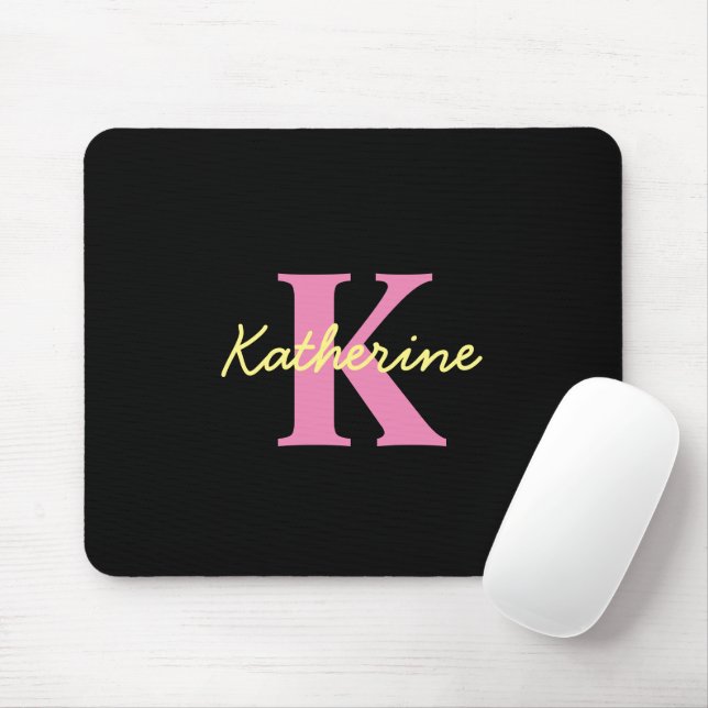 Personalisierte Mit Monogramm Schwarzwald Mousepad (Mit Mouse)