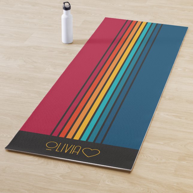 Personalisierte Mit Monogramm Streifen Yogamatte (Beispiel)