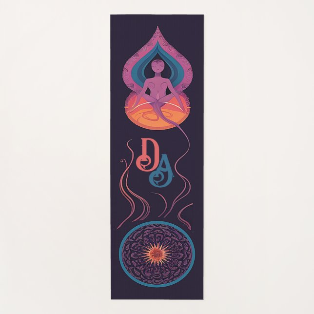 Personalisierte Mit Monogramm Yoga Mats Yogamatte (Vorderseite)