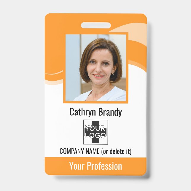 Personalisierte Mitarbeiter, Foto, Bar Code und Lo Ausweis (Vorderseite)
