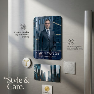 Personalisierte Mitarbeiter-Foto-Name-Titel-Anzeig Magnet