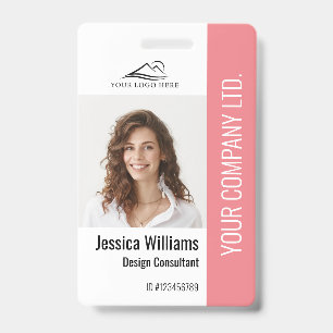Personalisierte Mitarbeiter im Unternehmen Pink ID Ausweis