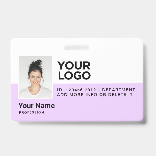Personalisierte Mitarbeiter Moderne Foto-ID-Sicher Ausweis (Vorderseite)