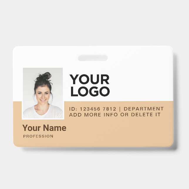 Personalisierte Mitarbeiter Moderne Foto-ID-Sicher Ausweis (Vorderseite)