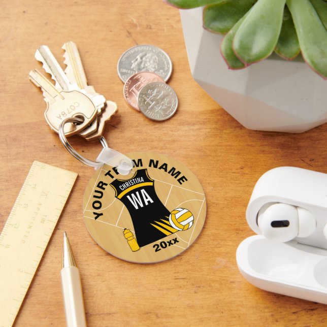 Personalisierte Mitglieder des Netball-Vereins Schlüsselanhänger (Schreibtisch)