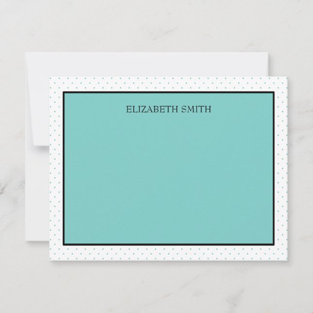 Personalisierte Mitteilungskarten | Tiffany Dots (Vorderseite)