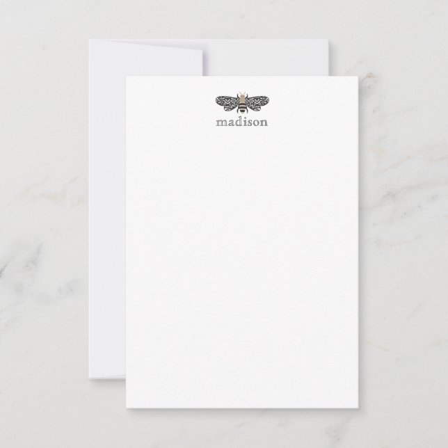 Personalisierte Mitteilungskarten von Lacewing Bee (Vorderseite)