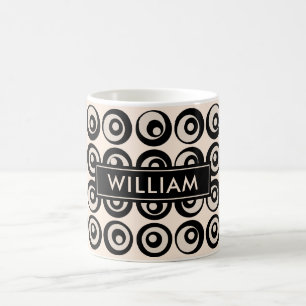 Personalisierte Mitten des Jahrhunderts Schwarz un Kaffeetasse