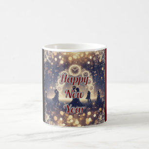 Personalisierte Mitternachtsuhr Neujahrs-Tasse  Kaffeetasse
