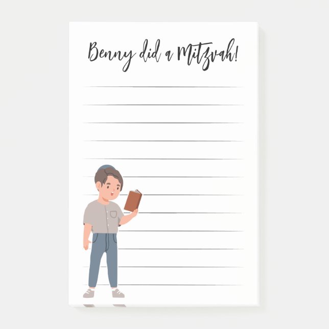 Personalisierte Mitzvah-Bemerkungen Post-it Klebezettel (Vorderseite)