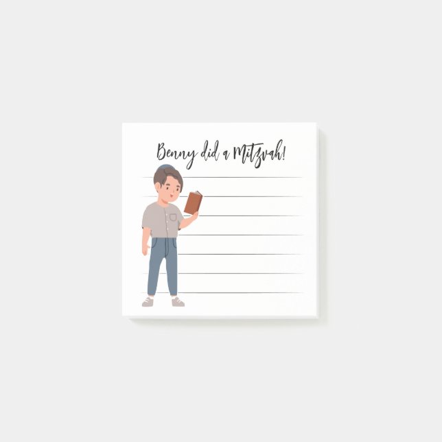Personalisierte Mitzvah-Bemerkungen Post-it Klebezettel (Vorderseite)