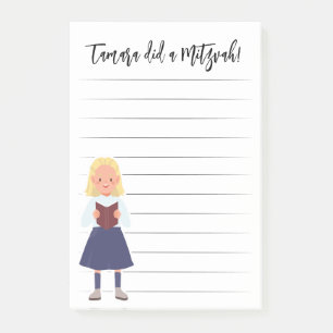 Personalisierte Mitzvah-Bemerkungen Post-it Klebezettel