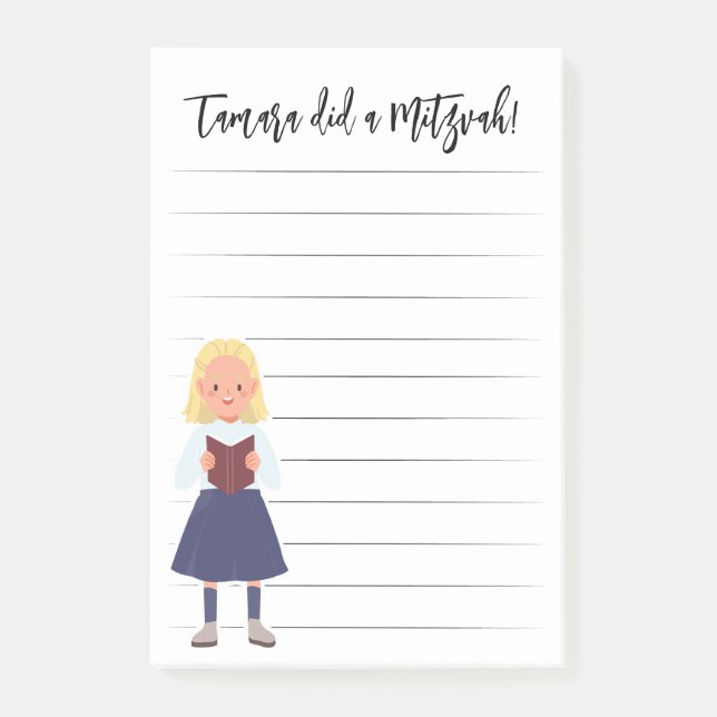 Personalisierte Mitzvah-Bemerkungen Post-it Klebezettel (Vorderseite)
