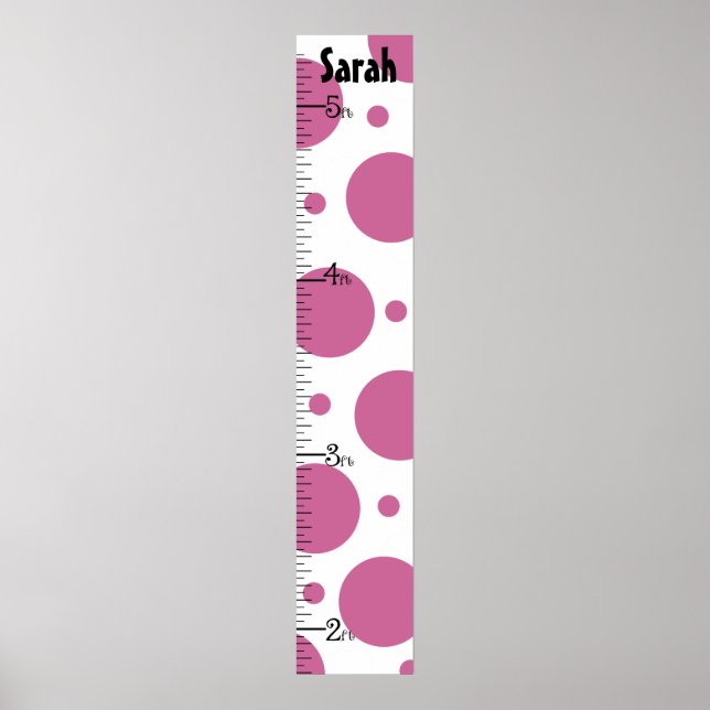 Personalisierte Mod Dots Growth Chart Poster (Vorne)