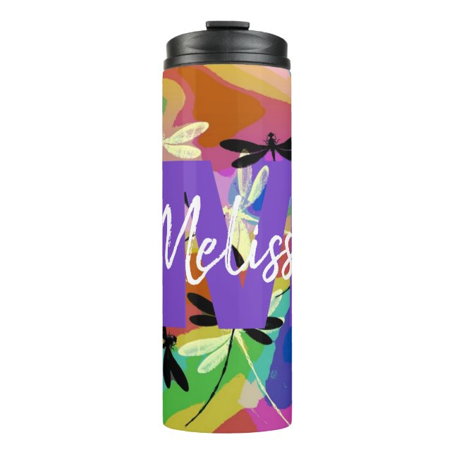 Personalisierte Mod-Libellen Thermosbecher (Vorderseite)
