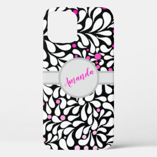 Personalisierte moderne Blume mit rosa Ober Case-Mate iPhone Hülle