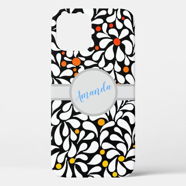 Personalisierte moderne Blume warm ombre Case-Mate iPhone Hülle (Rückseite)