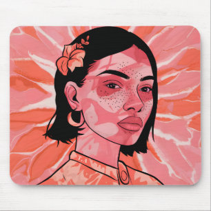 Personalisierte moderne bohenhafte feministische m mousepad