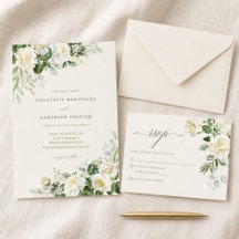Personalisierte moderne botanische Grün-Hochzeit