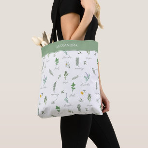 Personalisierte moderne botanische Tragetasche