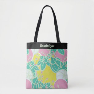 Personalisierte moderne Bud & Blume Pattern Tote B