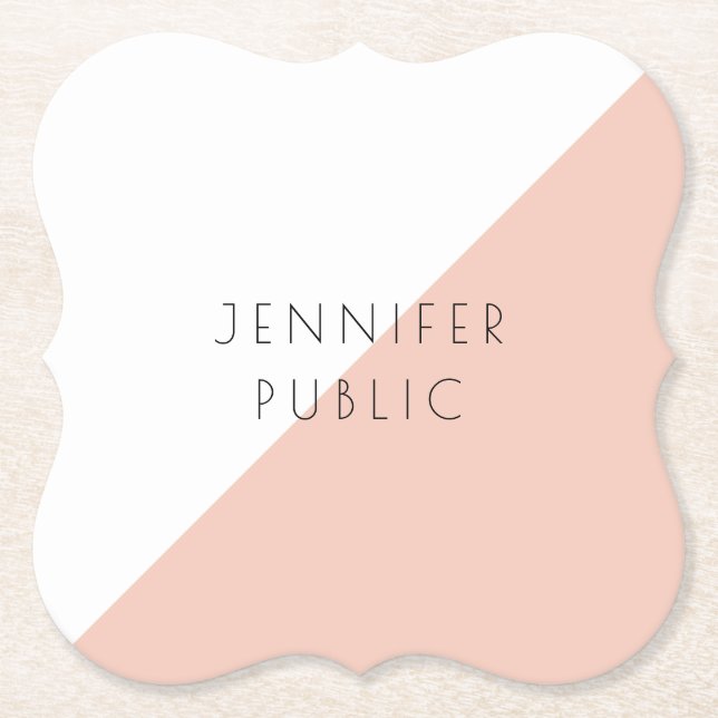 Personalisierte moderne Elegant Simple Template Tr Untersetzer (Vorderseite)