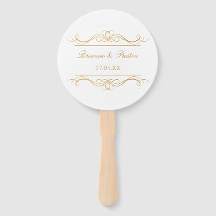 Personalisierte moderne elegante goldene wunderlic fächer