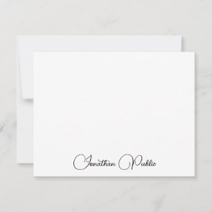 Personalisierte, moderne, elegante Skriptnamensvor Mitteilungskarte