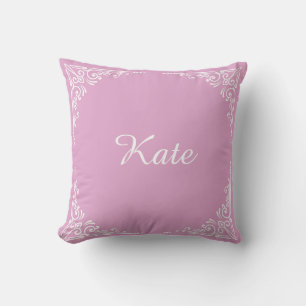 Personalisierte moderne elegante Typografie Name Kissen