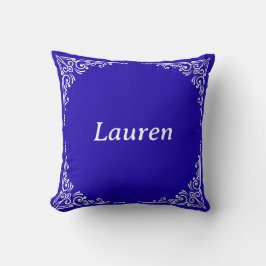 Personalisierte moderne elegante Typografie Name Kissen