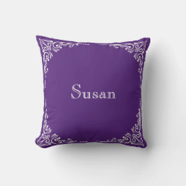 Personalisierte moderne elegante Typografie Name Kissen